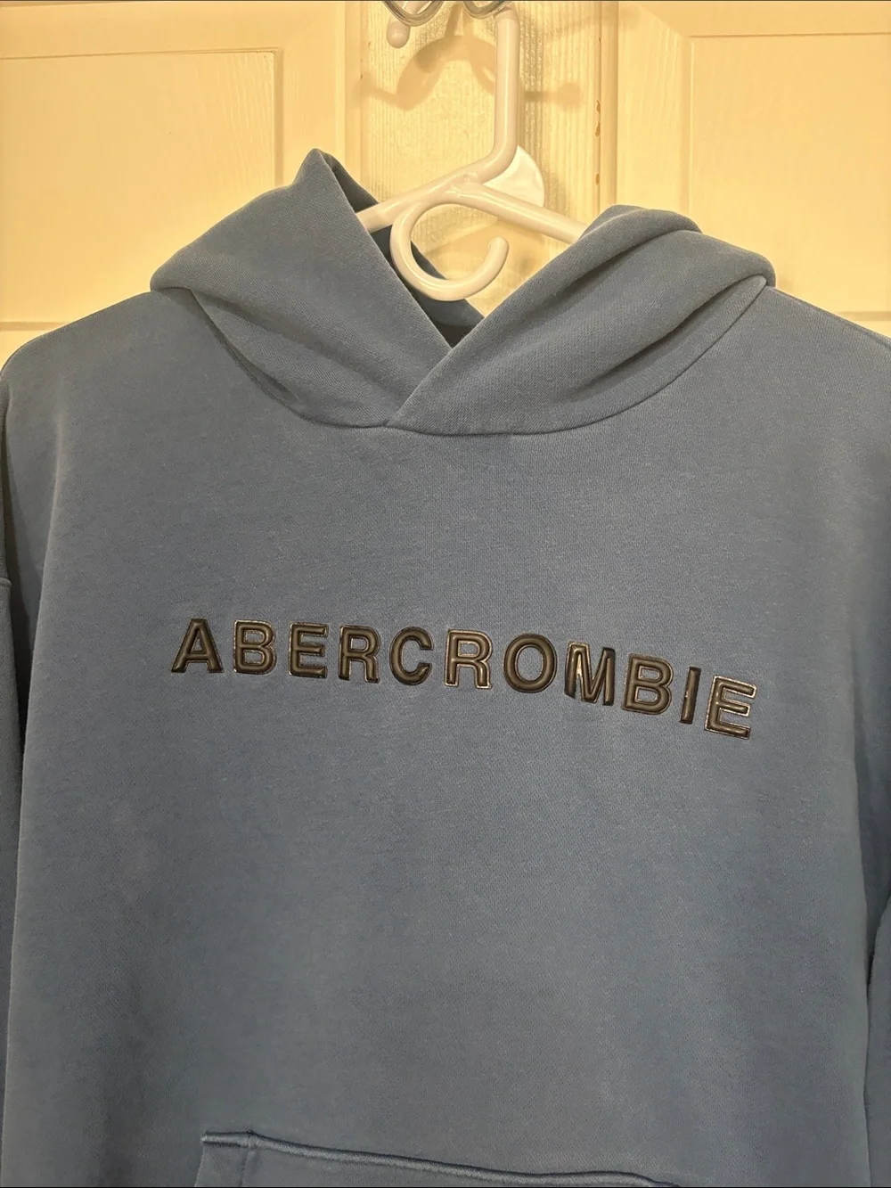 Abercrombie & Fitch Men's Blue Soft Fleece Hoodie Sweatshirt